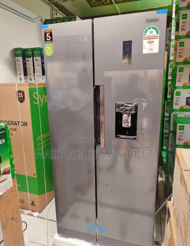 Syinix 460L Side by Side Refrigerator with Water Dispenser - 1