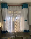 Themed Green and Yellow Kitchen Curtains - 1
