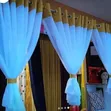 Themed Green and Yellow Kitchen Curtains - 2