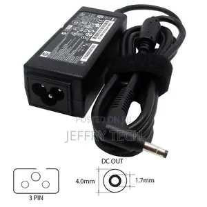 HP 19V 2.05A Laptop Charger (4017) + Cable - Black
