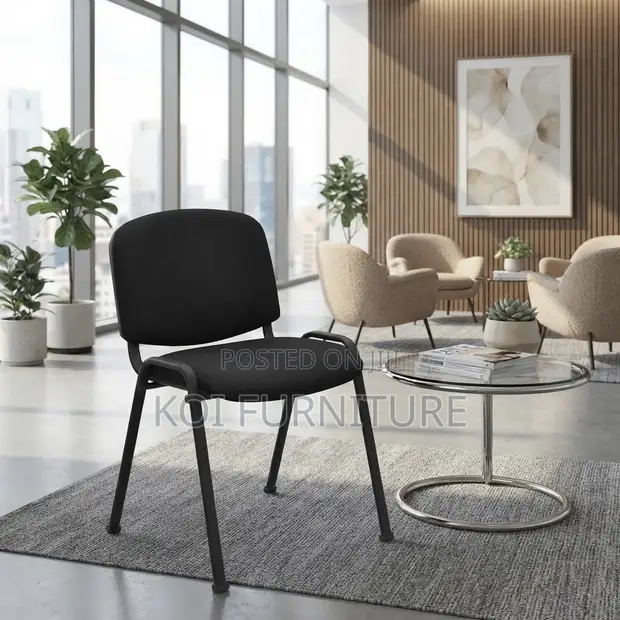 Armless Toscca Visitor Chairs - Black - 1
