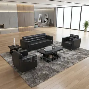 Seti ya Sofa ya Ofisi ya Executive ya Viti 5 - Nyeusi