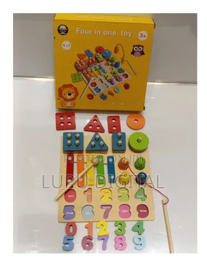 Four-in-One Montessori Wooden Toy