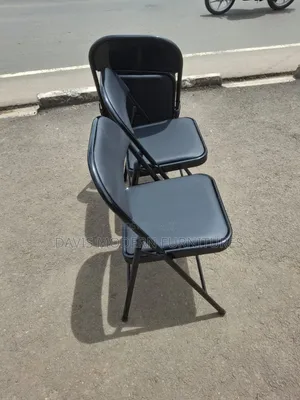 Black Padded Metal Folding Chairs