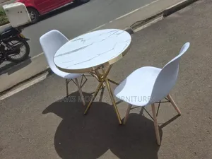 2-Seater Marble-Top Table Set