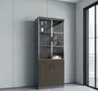 2-Door Mahogany File Cabinet - Brand New - 4