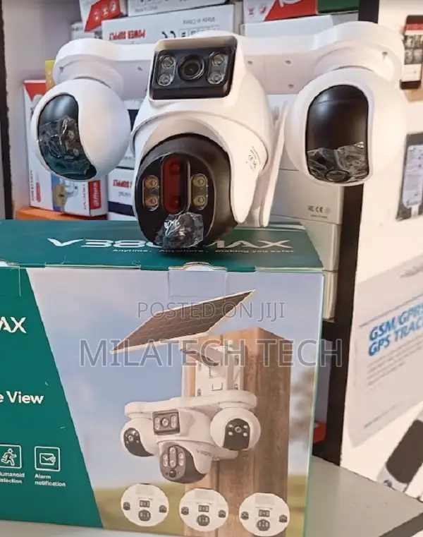 4G 4-Lens Solar Security Camera 360° View - 1