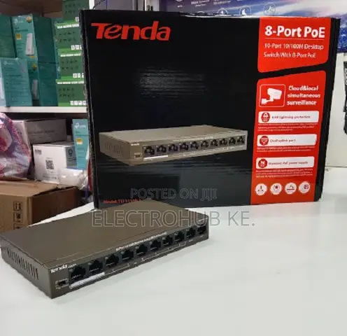 Tenda 8-Port PoE CCTV Switch (10/100Mbps) - 1