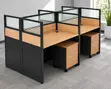 Modern Office Workstation with Privacy Panels & Drawers - 4