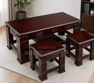 Wooden Coffee Table Set with 2 Side Tables