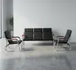 Five Seater Office Reception Sofa Set - Black - 4