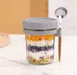 4 Pcs 350ml Meal Prep Overnight Oats Jar Set - 1
