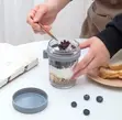 4 Pcs 350ml Meal Prep Overnight Oats Jar Set - 2