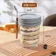 4 Pcs 350ml Meal Prep Overnight Oats Jar Set - 3
