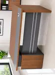 Modern Executive Office Desk with Storage - Walnut/Grey - 3