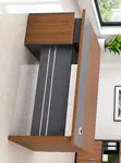 Modern Executive Office Desk with Storage - Walnut/Grey - 5