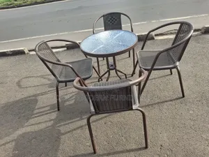 4-Seater Outdoor Rattan Bistro Set