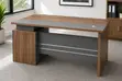 New Modern Brown Executive Office Desk with Storage - 2