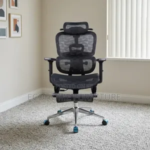 Ergonomic Mesh Office Chair with Headrest & Footrest