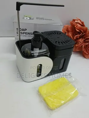 Hand and Dish Soap Dispenser Set with Sponge