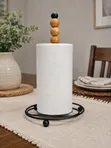 Metallic Paper Towel Holder with Bamboo Beads - 2
