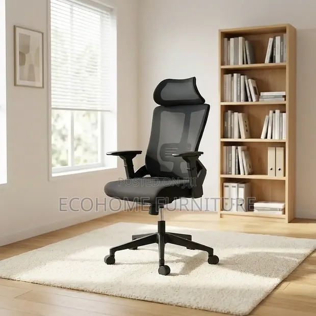 Kiti cha Ofisi cha Ergonomic chenye Mgongo Mrefu na Kichwa - 1
