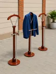 Gentleman's Dressing Rack - Wooden Valet Suit Stand - 1