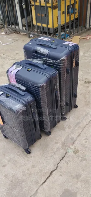 3 Piece 28 Inch Rubber Suitcase Set - Durable