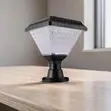 Taa ya Lango Kuu ya Bustani ya LED ya Kuchaji kwa Jua, Inadumu - 1