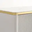3 Door Marble Top Cabinet - 5