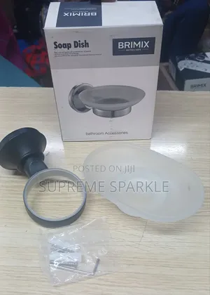 BRIMIX Frosted Glass Wall Mounted Soap Dish Holder