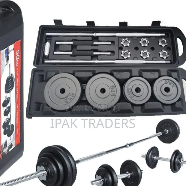 York 50kg Dumbbell Set with Case - 1