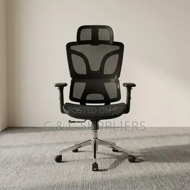 Mesh Orthopedic Desk Chair - Black - 1