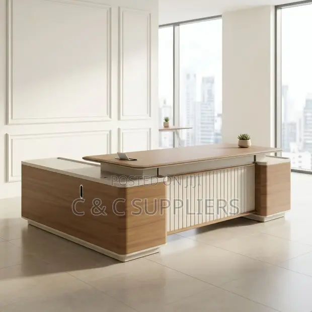 Executive L-Shaped CEO Imported Table - 2.4m - 1
