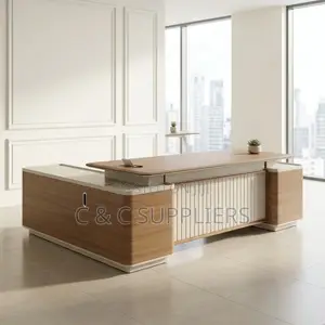 Executive L-Shaped CEO Imported Table - 2.4m