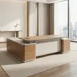 Executive L-Shaped CEO Imported Table - 2.4m - 3