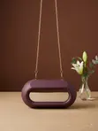 Luxury Oval Cutout Clutch Bag - 1