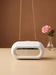 Luxury Oval Cutout Clutch Bag - 4