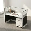 1-Seater Partitioned Office Desk with Drawers - 2