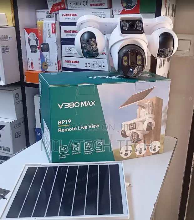 4G 4-Lens Solar CCTV Camera with Battery - 1