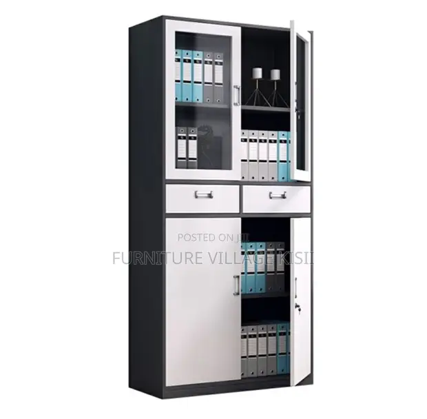 4-Door Metallic Office Cabinet - 1