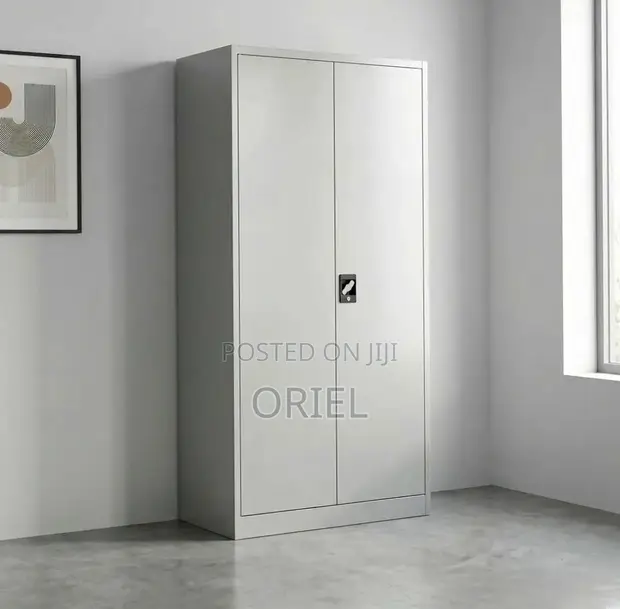 Metallic Two Door Office Storage Cabinet - 1