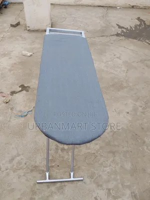 Metallic Ironing Board with Iron Rest - Grey
