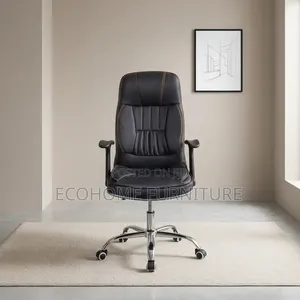 Executive High-Back Leather Office Chair