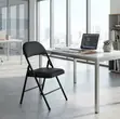 Black Foldable Office Reception Chair - 1