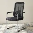 Office Chair: Chrome Sled-Base Waiting Chair - 2