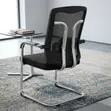 Office Chair: Chrome Sled-Base Waiting Chair - 4