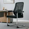 Office Chair: Chrome Sled-Base Waiting Chair - 5
