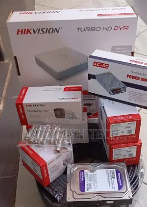 Mfumo wa Kamera za CCTV za Hikvision 4 Channel Turbo HD