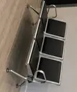 Kiti cha Kisasa cha Watu 3 cha Kupokea Wageni cha Ngozi Nyeusi - 5